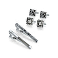 Fashion Jewelry Joyas Designer Tie Pin Cuff Links Gift Boxes Cufflinks & Tie Clips Set for Men
