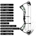 Compound Bow Set 30-60 Lbs Outdoor Archery Accessories Sight Mixed Carbon Arrow Shooting Stabilizer Hunting Bow Bag Kit MegaBDM