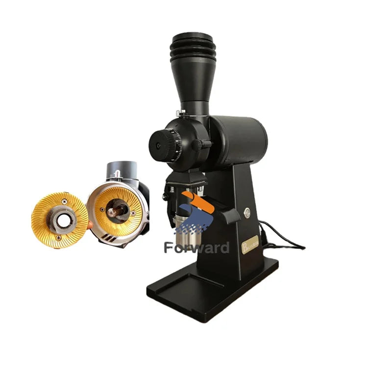 Commercial 90mm Titanium Alloy Flat Burr Coffee Bean Grinder Industrial Ghost Teeth Coffee Grinder for Cafe Hotel Restaurant