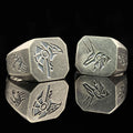 925 Sterling Silver Eye of Horus Men's Ring Anubis Vintage Fashion Jewelry Art Jewelry