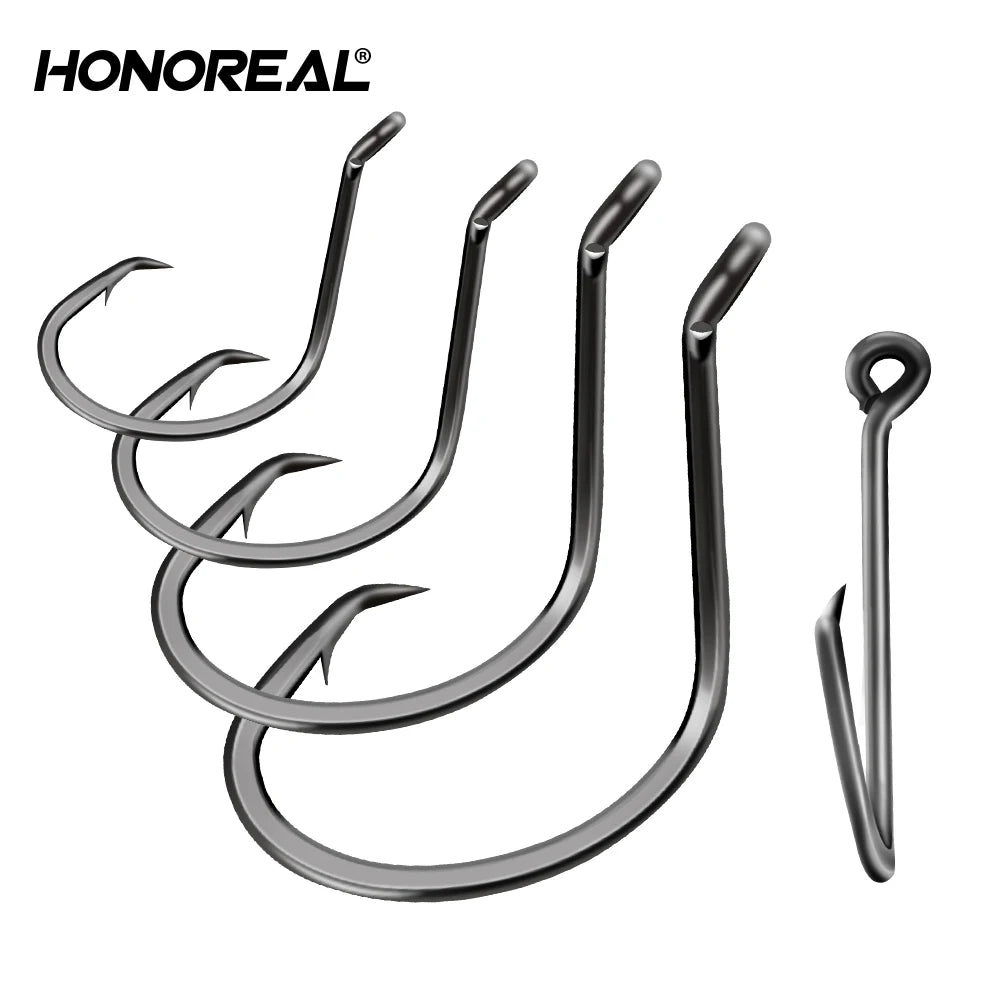 HONOREAL Catfish Heavyweight Catfish Hooks Offset Octopus Circle Hooks