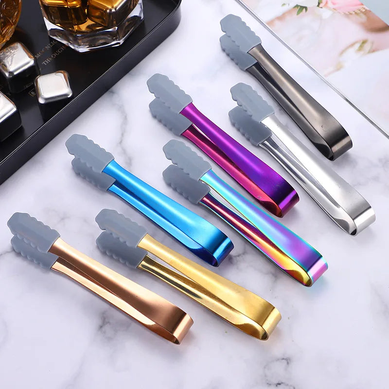 Kitchen Gadgets Bar Tools Stainless Steel Lemon Slice Sugar Bread Tong Ice Clip Ice Cube Food Tongs
