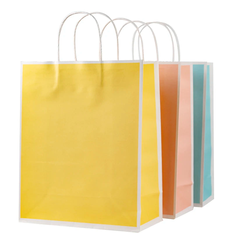 Factory Price Good Quality Kraft Paper Bags Twisted Handles Food Packaging Paper Bags With Custom Printing Accepted