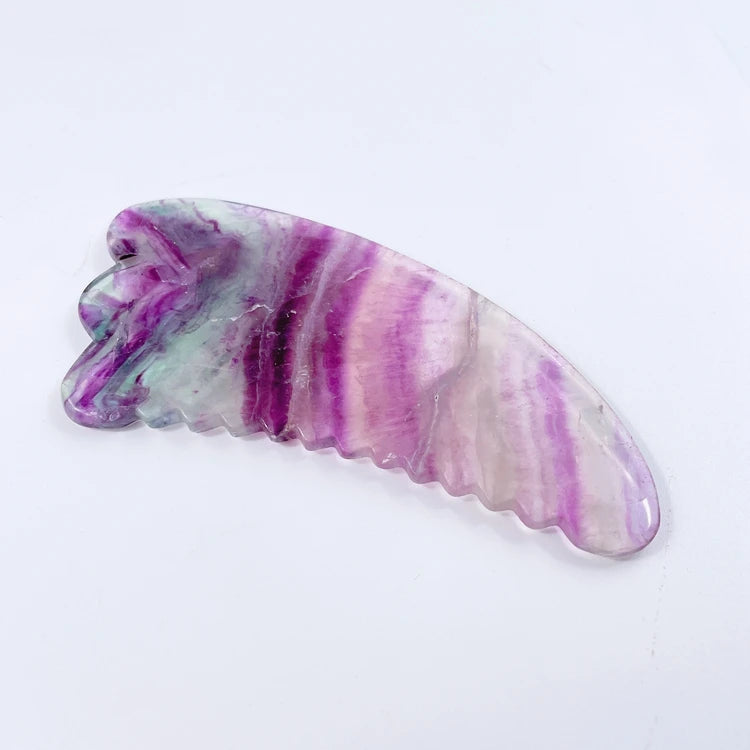 Huiying Cheap Facial Body Acupuncture Fluorite Guasha Claw Shape Board Tool