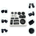 Matte Black Bathroom Sliding Door 4 Wheels Set Hardware Accessories Frameless Sliding Glass Door System for Shower Room