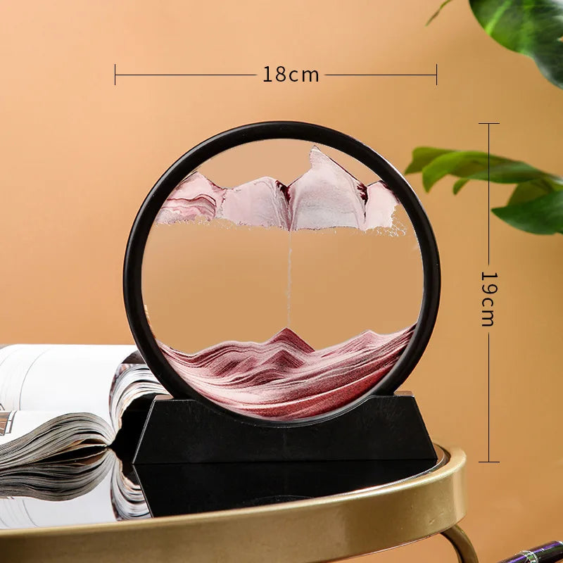 Fortune Sandscap Scandinavian 3D Moving Sand Painting SPA01 Hourglass Glass Craft Intricate 3D Landscape Scape Art Picture