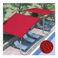 Vela De Sombra  2025 New Beach Party Hotel Custom Shade Cloth Polyester Red Color Beach Sun Shade Sail Uv Waterproof