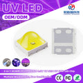 Factory 3V 6V 0.5W 1W UV SMD LED Chip 2-in-1 365NM 395nm 400NM 5054 for Nail Curing Light Source