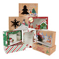 Large Size New Year Decoration Cartoon Santa Claus Paper Boxes with Clear Window Christmas Gift Candy Packaging Box