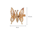 MIO Fashion butterfly Hair Clip Moving Hairwear Accessories Small Alloy Gold Swing butterfly Clips Moving