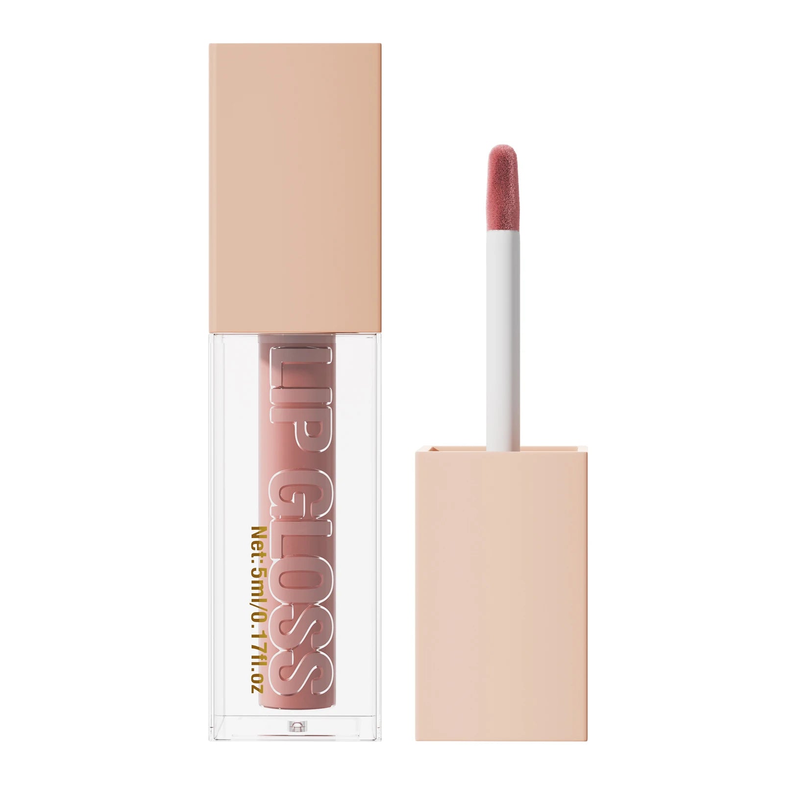 Hellokiss 3pcs Lip Gloss-Creme Waterproof Non-Sticky Mineral Liquid Lip Glaze 5ml Natural