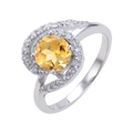 Abiding Classic Factory Wholesale Halo Ring  925 Silver Wedding Jewelry Engagement Halo Gemstone Ring