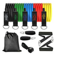 Yoga Resistance Bands Set 150 Lbs 11 Pcs Sweat-Resistant Elastic Workout Gear for Home Gym Training and Travel