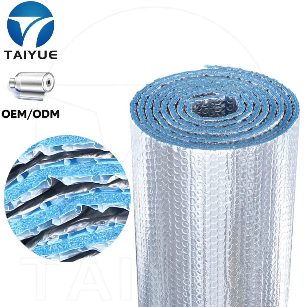 Aluminum Foil Bubble & Foam Reflective Thermal Insulation Roll 10mm Radiant Barrier for Metal Roof Wall and Industrial Buildings