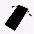 Black Velvet Flannel Gift Bag with Long Bead Rope Design 7.5*18cm Hydrating Spray Cleanser Jewelry Container for Pouch Display