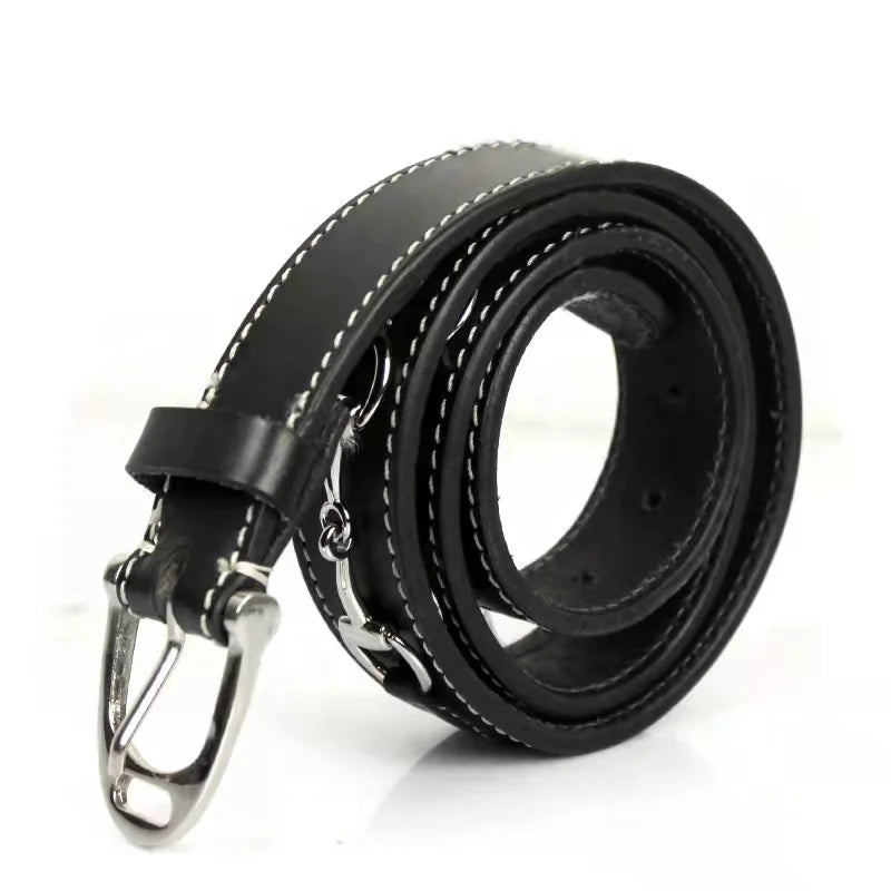 2022 Fashionable Horse Riding Equestrian Narrow Leather Belt
