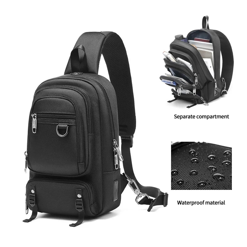 Factory New Design Hot Sell Bulk Travel Shoulder Korean Sling Bag Crossbody Custom Men Sling Bag
