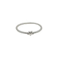 Korean Version Sterling Silver Rhodium Plated Vintage Engagement Star Twist Ring Women's Fashion Accessories