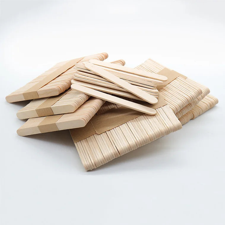 50pcs/pack 4.5 Inch Hand DIY Wooden Craft Sticks Popsicle Sticks Wood Ice Cream Sticks