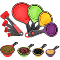 8 PCS/Set Silicone Measuring Spoon and Cup for Kitchen Collapsible Measure Cup Spoon Scale Baking in Measuring Tools