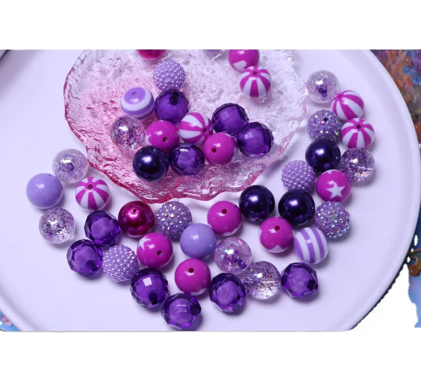 20mm Beads Chunky Round Acrylic Beads for Jewelry Making 100pcs/bag