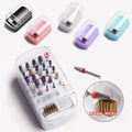 30 Holes Nail Art Drill Storage Box Grinding Polish Head Bit Holder Display Nail Drill Bits Organizer Nail Stand Manicure