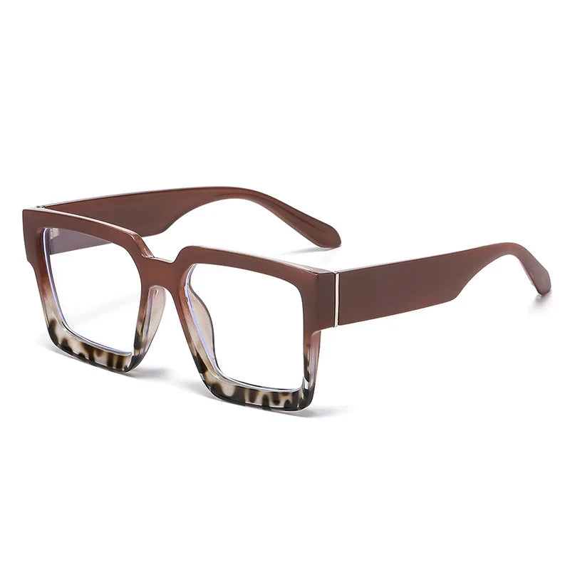 Hot Sell Plastic Square Eye Protection Computer Glasses Thick Frame Women Men Optical Blue Light Blocking Spectacle Eyeglasses