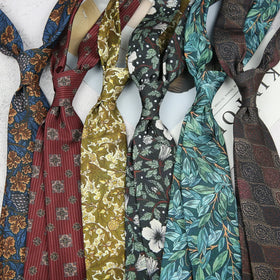 Trendy Casual Vintage Printed Neck Tie Men and Women Floral Youth Fashion Shirt Accessory Neck Ties