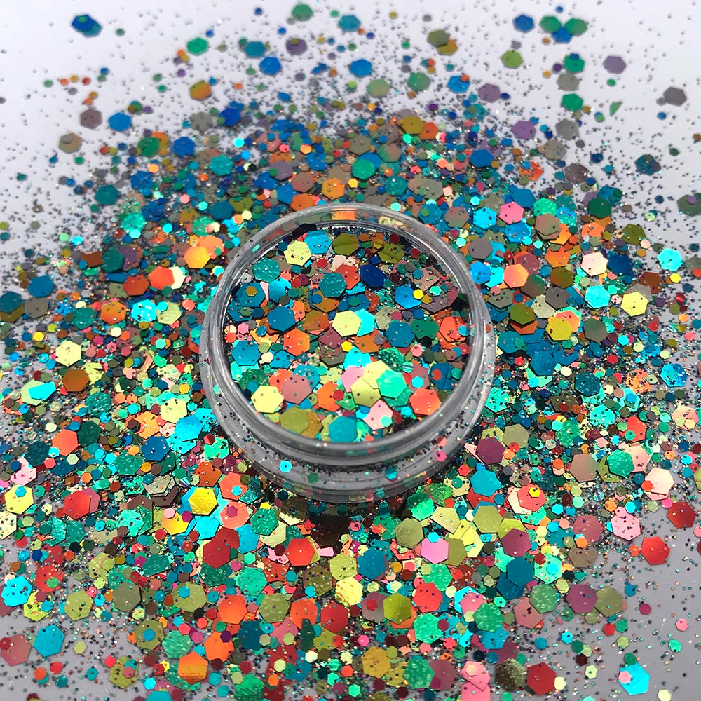 2024 Popular New Color Shift Glitter Mix Chameleon Polyester Glitter