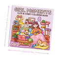 Girl Moments Coloring Book for Kids Adults and Teens Featuring Cute Cozy Daily Activities for Relaxation Cozy Spaces Coloring