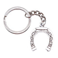 WYSIWYG 30x24mm Metal Zinc Alloy Antique Silver Plated Horseshoe Key Chain Souvenirs Gift P1-ABD-C12238