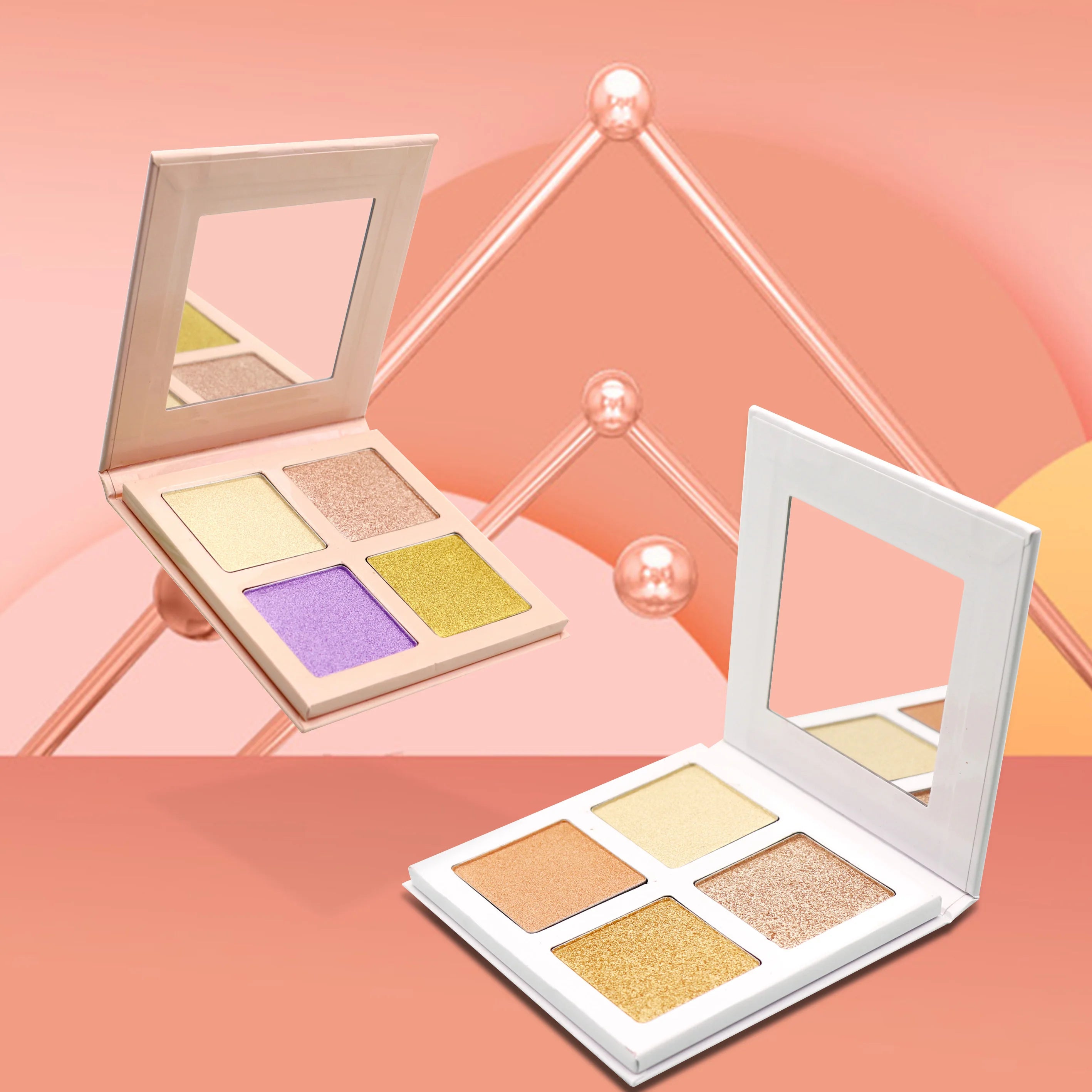 Custom Highlight Make up Palette Private Label Long Lasting Eyeshadow Body Face Shimmer Highlighter Makeup