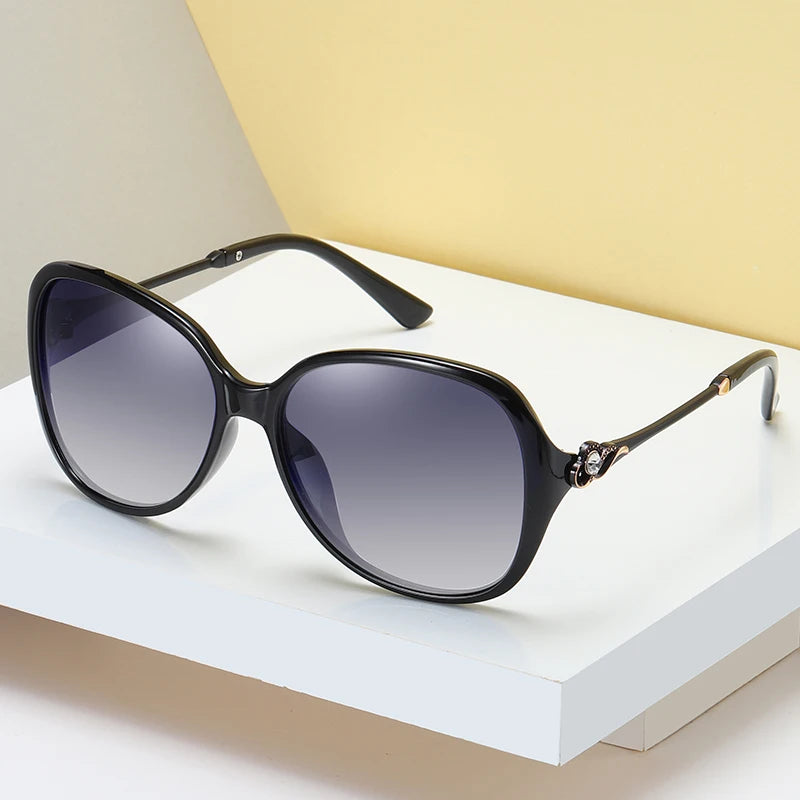 New Lady Transparent Pink Sunglasses Photochromic Sunglasses Women Sun Glasses