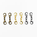 Double Lobster Clasp Extenders Stainless Steel Jewelry Lobster Clasp Double Claw Connector for Necklace Bracelet Metal Crafts
