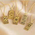 Hot New Fashion Brass Alloy Tarot Pendant Necklace Jewelry