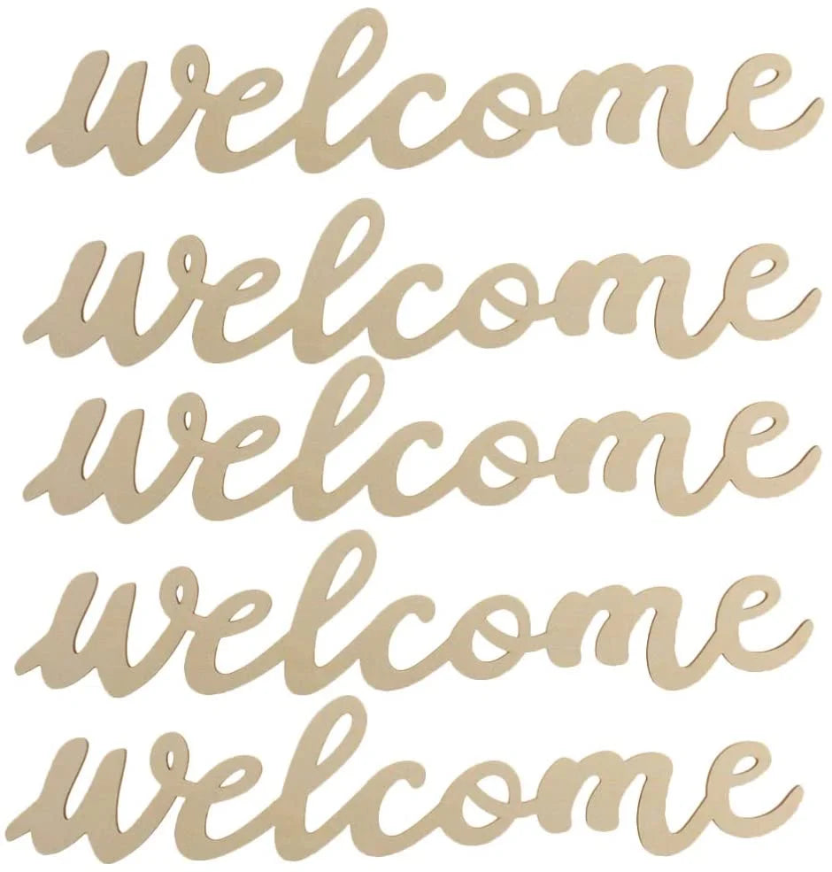 Tailai Wooden Wall Hanging Pendant Engraved Wood Cutout Sign for Home Restaurant Farmhouse Front Door Decor for Home Use