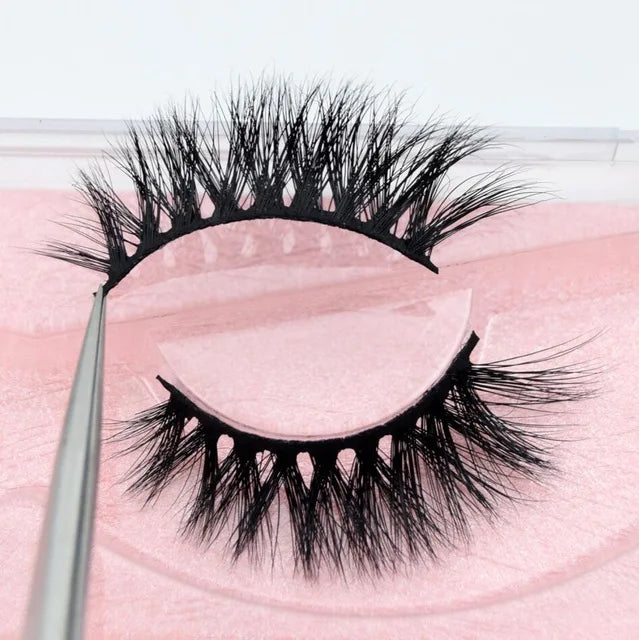 Wholesale Fluffy 100% Real Mink Lashes Private Label Custom 12-15mm Eyelashes Mink Lashes3d Mink Eyelashes