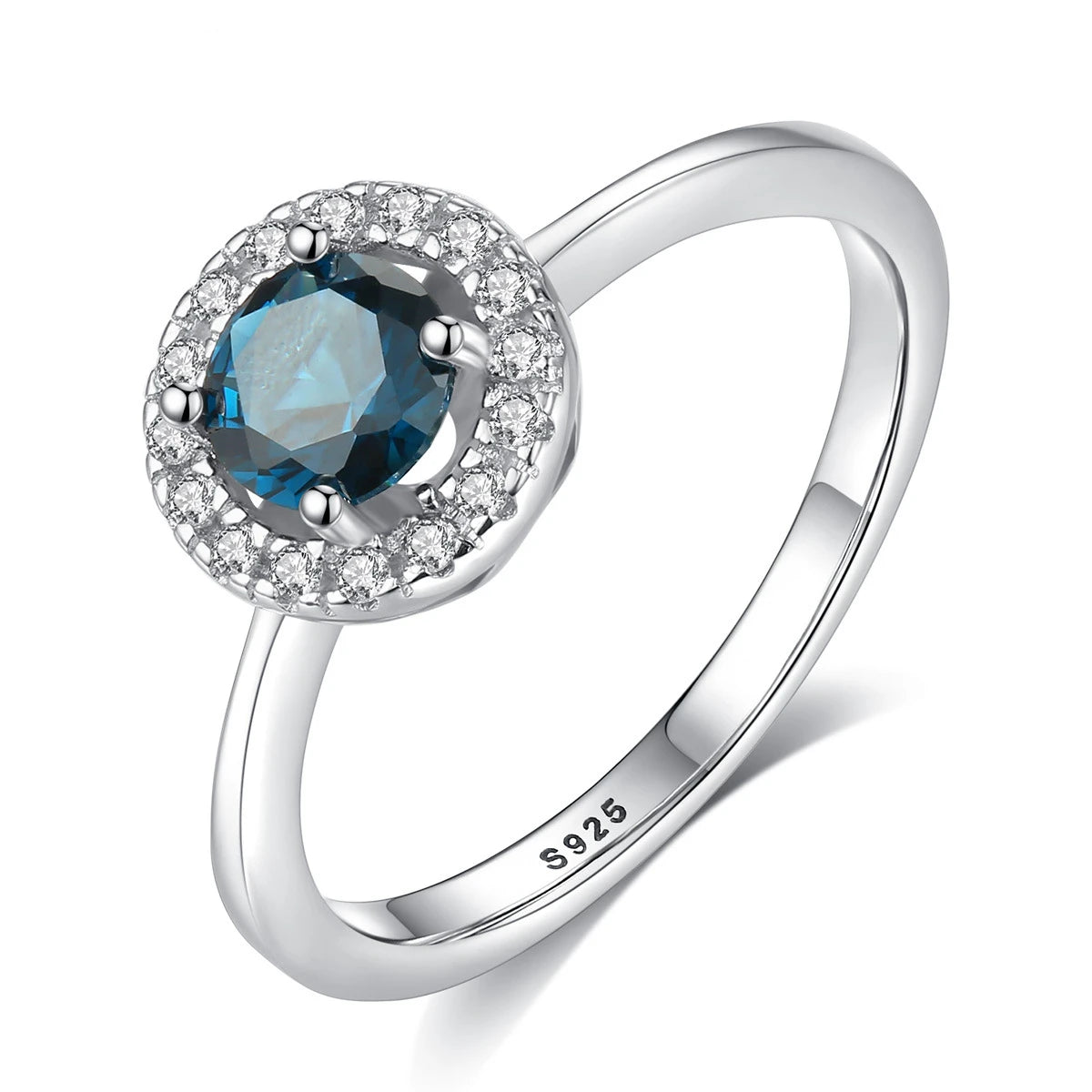 Daidan Gemstone Rings 925 Sterling Silver Red Stone Blue Green Cubic Zirconia Wedding  Rings