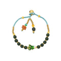 Chinese Small Cabbage Beaded Bracelet Ancient Style Handmade Weaving Copper Bead Bracelet
