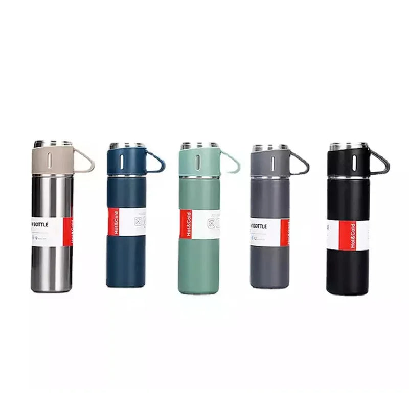 High End Gift Set Vacuum Thermos Flasks Coffee Tumbler Water Bottle Stainless Steel 500ml Business Customized Keep Cold and Hot