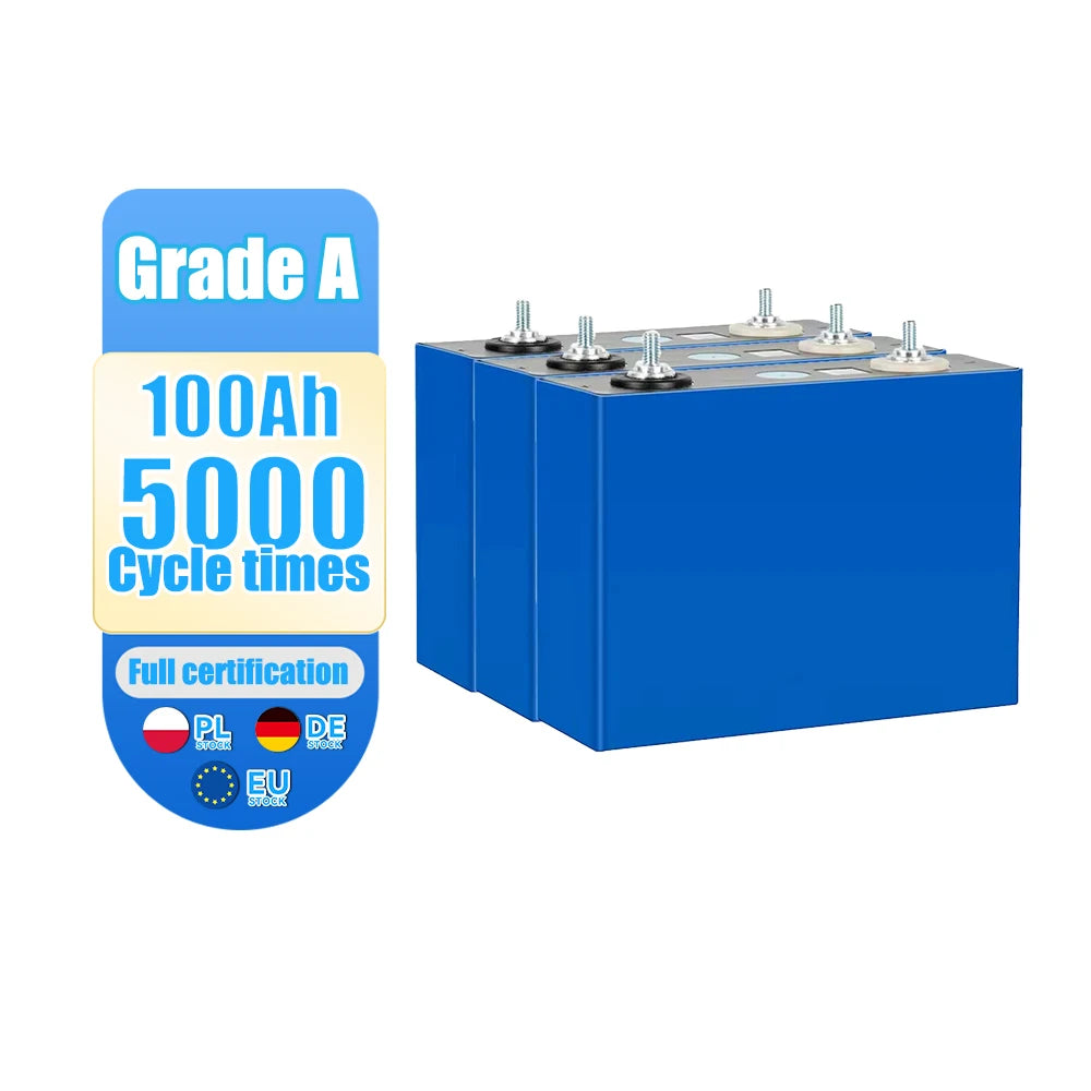 EU STOCK Enook Lifepo4 100ah Lifepo4 Grade a Battery 3.2v 12v 24v 48v 100ah Cell LF100LA Lifepo4 Battery 100ah