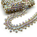 Cheap Price Rhinestone Banding Trim AB Acrylic Stone Rhinestone Trimming by the Yard