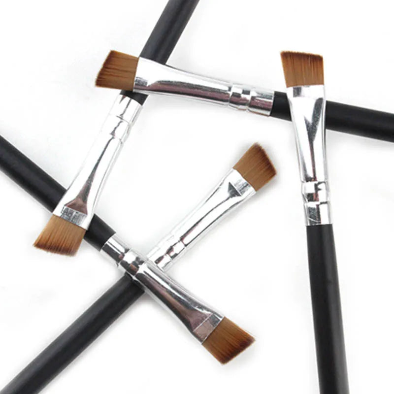 Wooden Handle Angled Eyebrow Makeup Brush to Draw Eyebrows