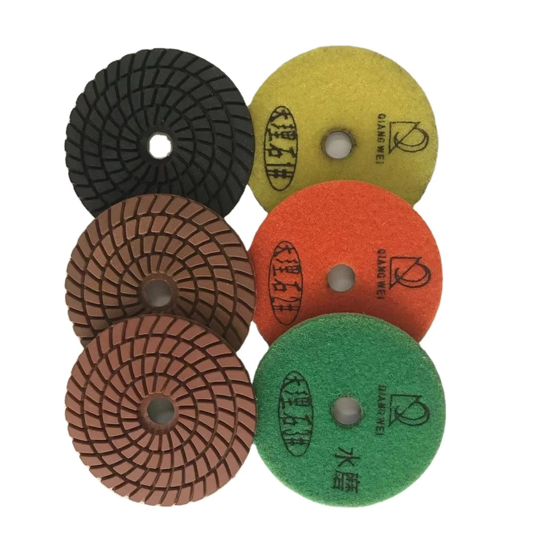 3 Step 4 Inch Wet Diamond Polish Pads for Marble Granite Quartz Tile Concrete Grinding Disc