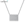 LUOTEEMI CZ Pendent Necklace Brass Chain Elegant Designer Fashion Jewelry Trending Pendant & Charm