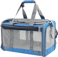 Luxury Large Capacity Solid Square Pet Carrying Bag Soft Leather Handbag Breathable Mesh Zipper Closure Airline Approved Dogs