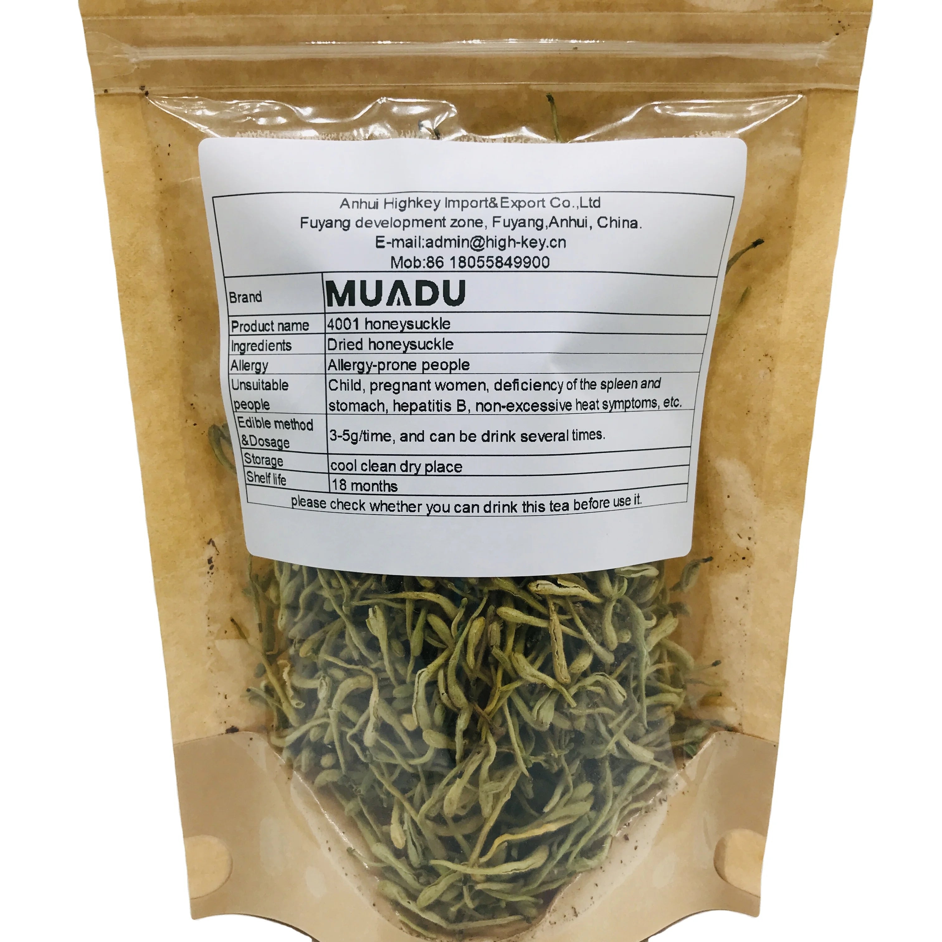 4001 Jin Yin Hua Dry Flower Tea Wholesale Supplier Flos Lonicerae Dried Honeysuckle
