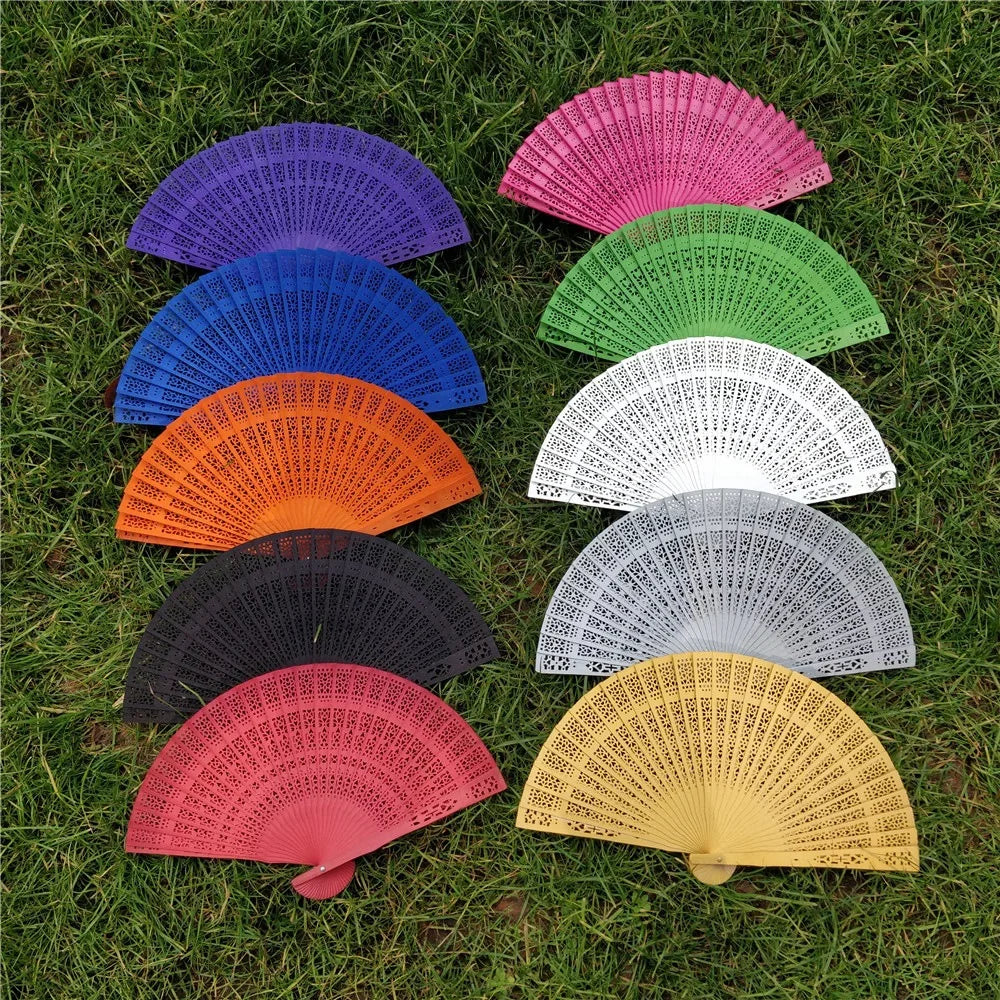 Wholesale High Promotional Folding Paper/Fabric Quality Custom Printed Logo Plastic Hand Held Fan Printed Fans