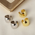 Fine Jewelry 925 Sterling Silver Cartilage Chunky Clip on Earring 18k Gold Plated Ear Euff Earrings for Women YF3464