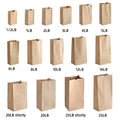 Custom Printed Recycled Paper Brown Food Grade Craft Kraft SOS Bag Packing Take Out for Grocery Chips Lunch Bread Sandwich